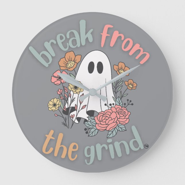 Blume Ghost BFTG-Uhr Große Wanduhr (Vorderseite)