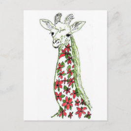 Blume Giraffe Art Postkarte