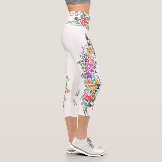 Blume Giraffe Capri Leggings (Rechts)