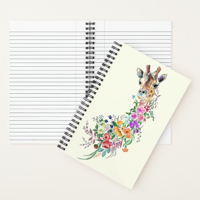 Blume Giraffe-Notebook Notizbuch (Innen)