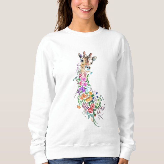 Blume Giraffe Sweatshirt (Vorderseite)