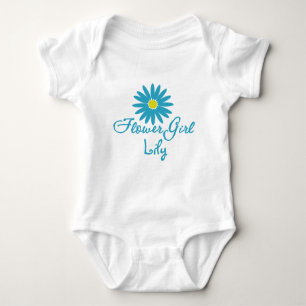 Blume Girl/ Blue Daisy Baby Strampler