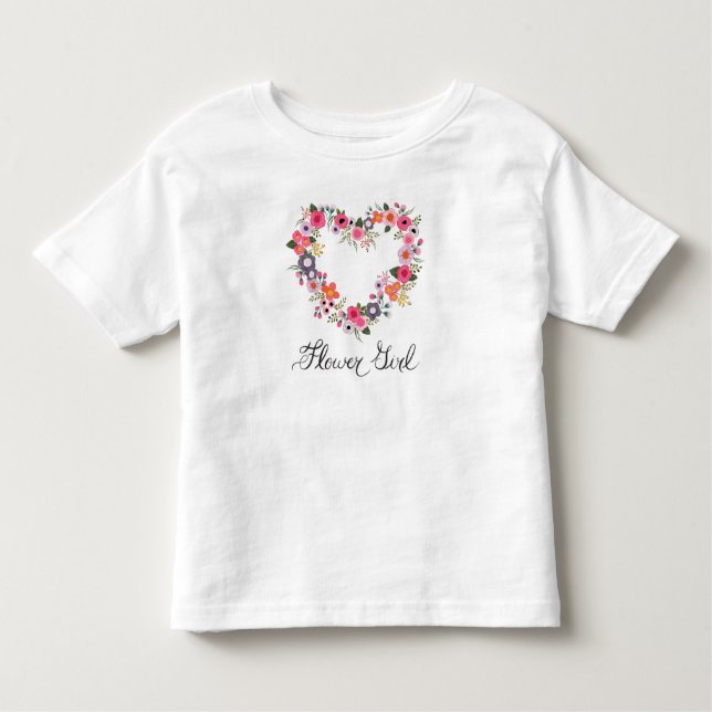 Blume Girl Blushing Herz T - Shirt (Vorderseite)