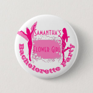 Blume Girl Junggeselinnen-Abschied Button