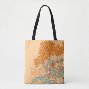 Blume Girl orange chrysanthemum Hochzeitstasche