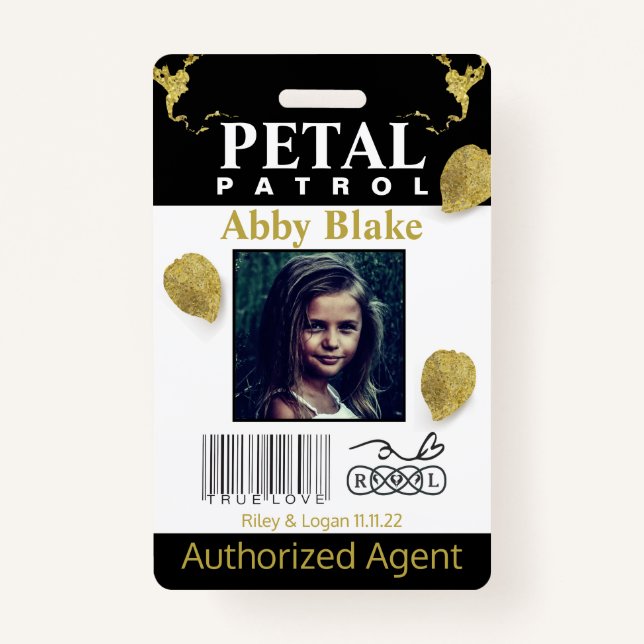 Blume Girl Petal Patrol Abzeichen Ausweis (Vorderseite)