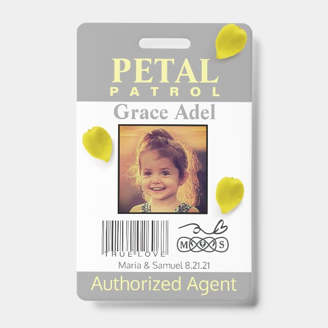 Blume Girl Petal Patrol Abzeichen Ausweis (Vorderseite)