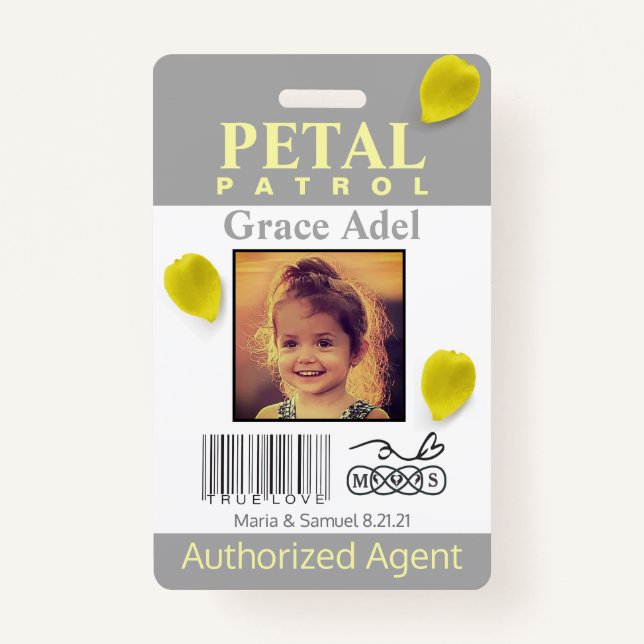 Blume Girl Petal Patrol Abzeichen Ausweis (Vorderseite)
