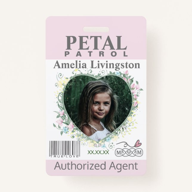 Blume Girl Petal Patrol Abzeichen Ausweis (Vorderseite)