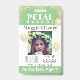 Blume Girl Petal Patrol Abzeichen Ausweis