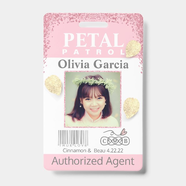Blume Girl Petal Patrol Abzeichen Ausweis (Vorderseite)