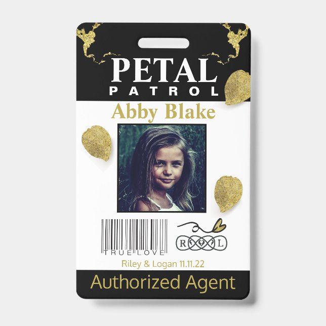 Blume Girl Petal Patrol Abzeichen Ausweis (Vorderseite)