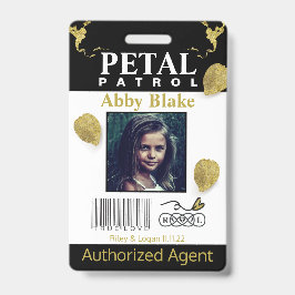 Blume Girl Petal Patrol Abzeichen Ausweis