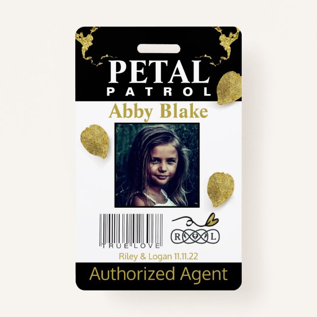 Blume Girl Petal Patrol Abzeichen Ausweis (Vorderseite)
