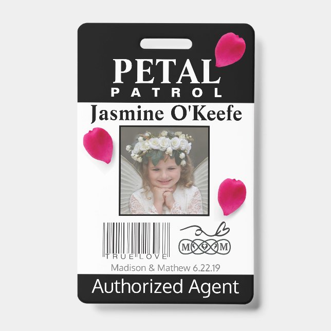 Blume Girl Petal Patrol Abzeichen Ausweis (Vorderseite)