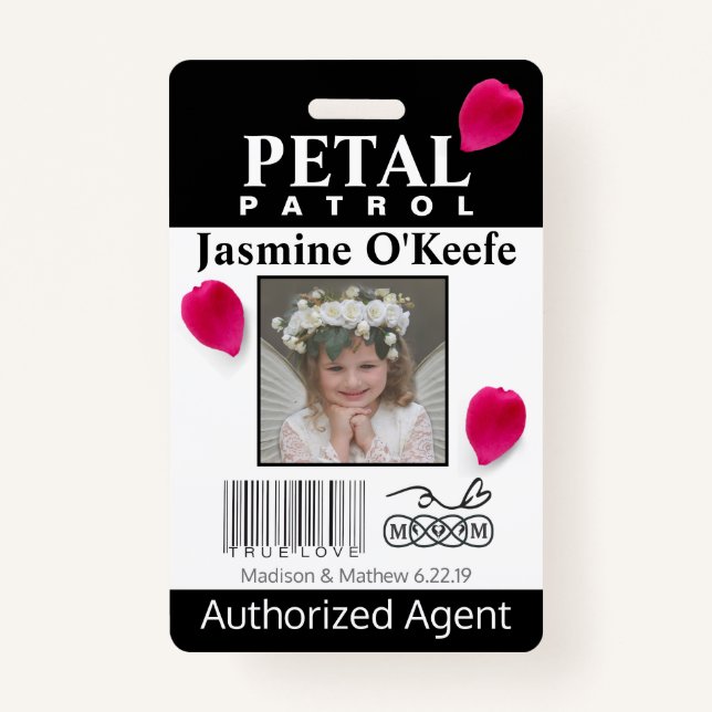 Blume Girl Petal Patrol Abzeichen Ausweis (Vorderseite)