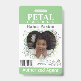 Blume Girl Petal Patrol Frühlingsblumen Ausweis