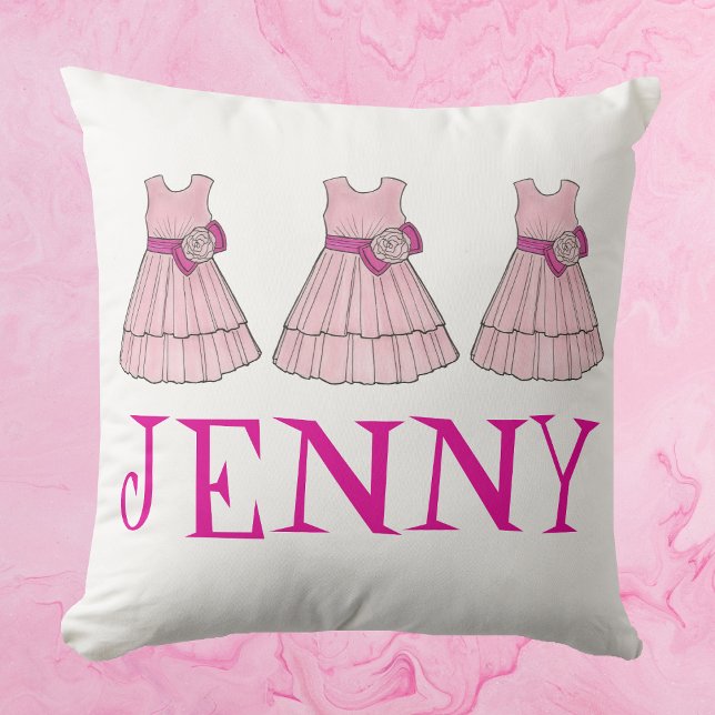 Blume Girl Pink Pageant Party Kissen (Flower Girl Pillow)