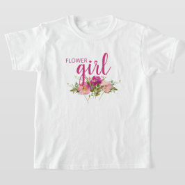 Blume Girl Pink Wasserfarbe Blumenzwiebelblume T - T-Shirt