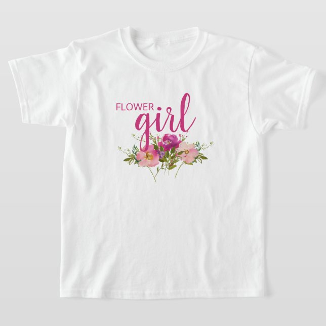 Blume Girl Pink Wasserfarbe Blumenzwiebelblume T - T-Shirt (Ablage )