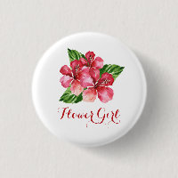 Blume Girl Red Hibiskus Tropical Floral