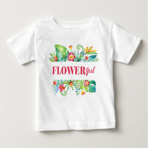 Blume Girl Watercolor Tropical Destination Weddin Baby T-shirt