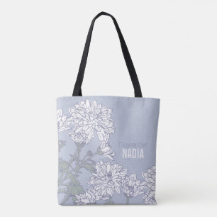 Blume Girl white chrysanthemum grau Hochzeitstasch