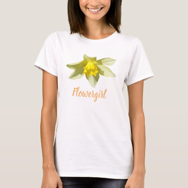 Blume Girl Yellow daffodil Flowy Circle Top (Vorderseite)