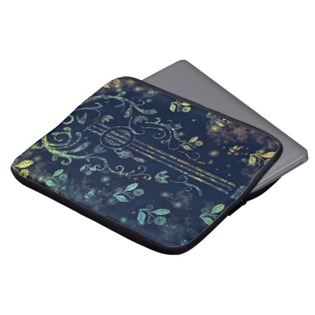 Blume Gitarre Art Laptop Sleeve (Vorne Oben)