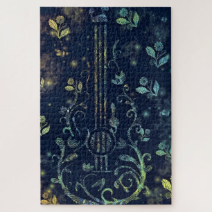 Blume Gitarre Kunst - Romantischer Klang Puzzle