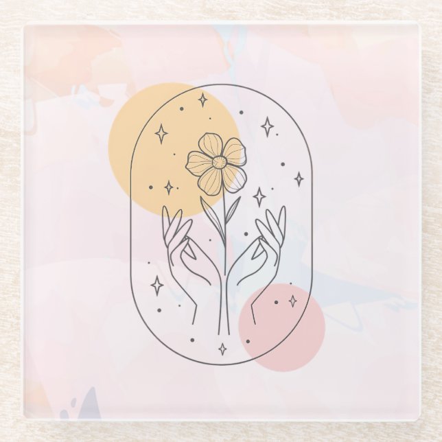 Blume Glasuntersetzer (Vorderseite)