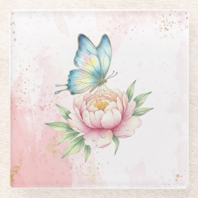 Blume Glasuntersetzer (Vorderseite)