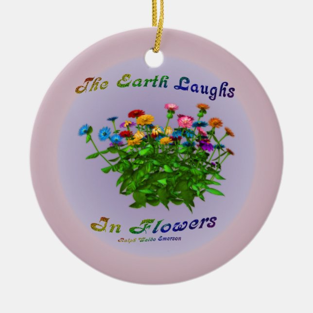 Blume Glück Inspiration Zitat Ornament (Vorne)
