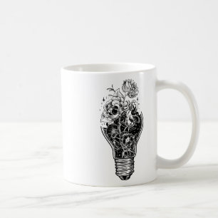 Blume Glühbirne Power Tree Ruhe für Hippies Kaffeetasse