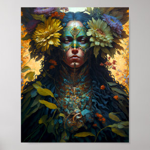 Blume Goddess Fantasy Art Poster