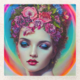 Blume Goddess Glasuntersetzer