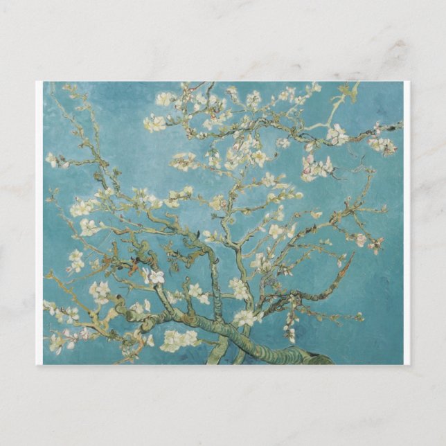 Blume Gogh Branches Almond Blüten Natur Postkarte (Vorderseite)