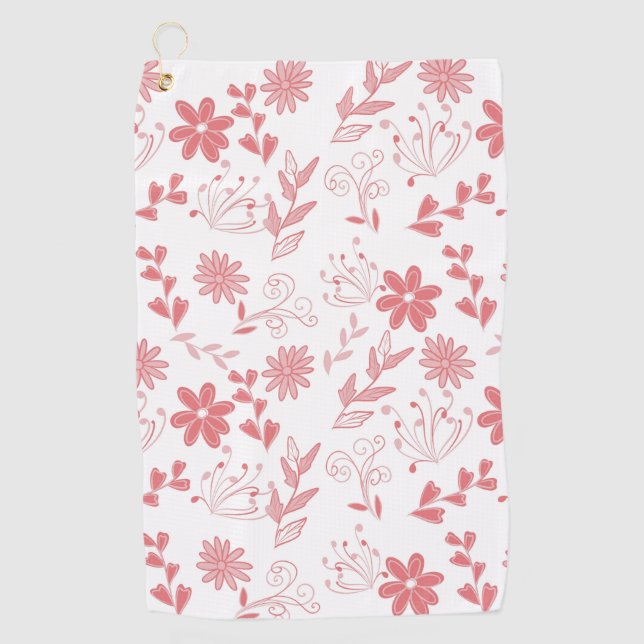 Blume Golfhandtuch (Vorderseite)