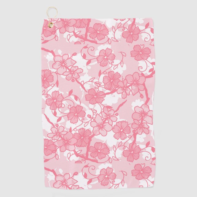 Blume Golfhandtuch (Vorderseite)