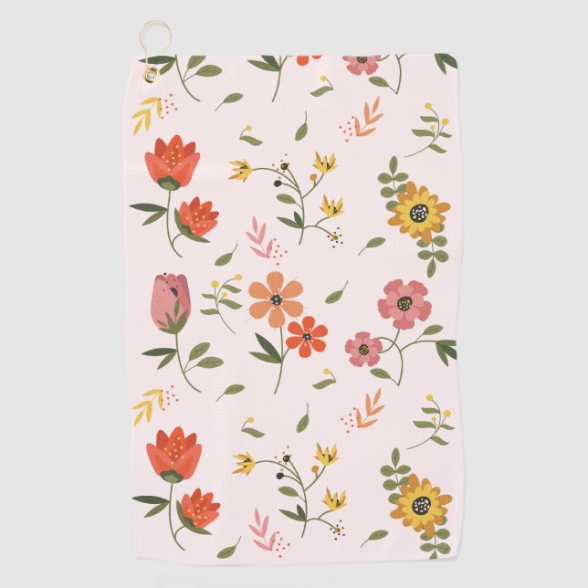 Blume Golfhandtuch (Vorderseite)