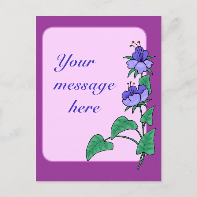 Blume - Grenz-Postkarte Postkarte (Vorderseite)