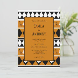 Blume Grenzstreifen Diamond-Boho Blumenmuster Einladung