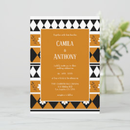 Blume Grenzstreifen Diamond-Boho Blumenmuster Einladung