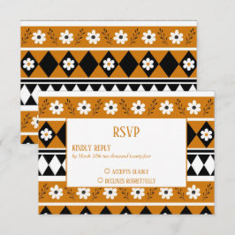Blume Grenzstreifen Diamond-Boho Blumenmuster RSVP Karte