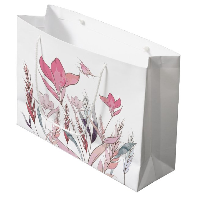 Blume Große Geschenktüte (Vorderseite Schrägansicht)