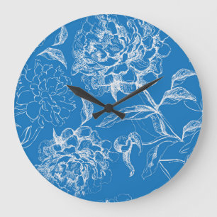 Blume Große Wanduhr