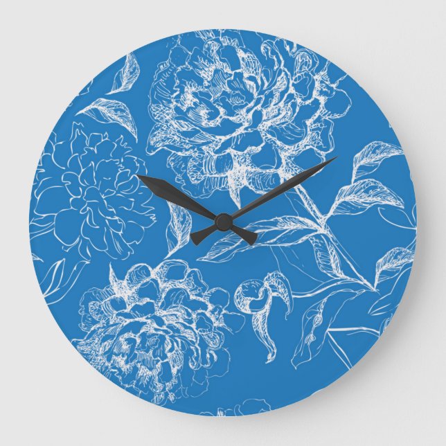 Blume Große Wanduhr (Vorderseite)