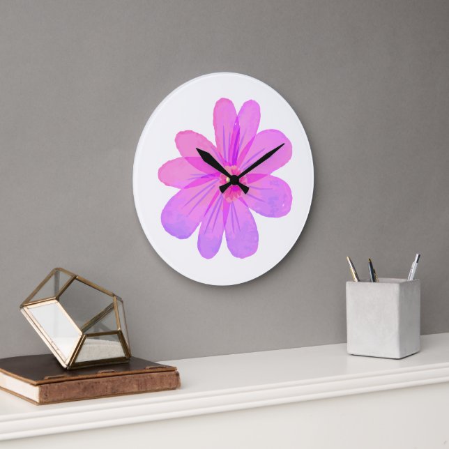 Blume Große Wanduhr (Büro)