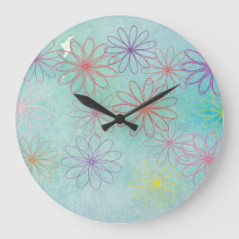Blume Große Wanduhr