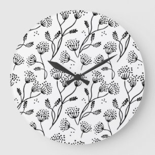Blume Große Wanduhr